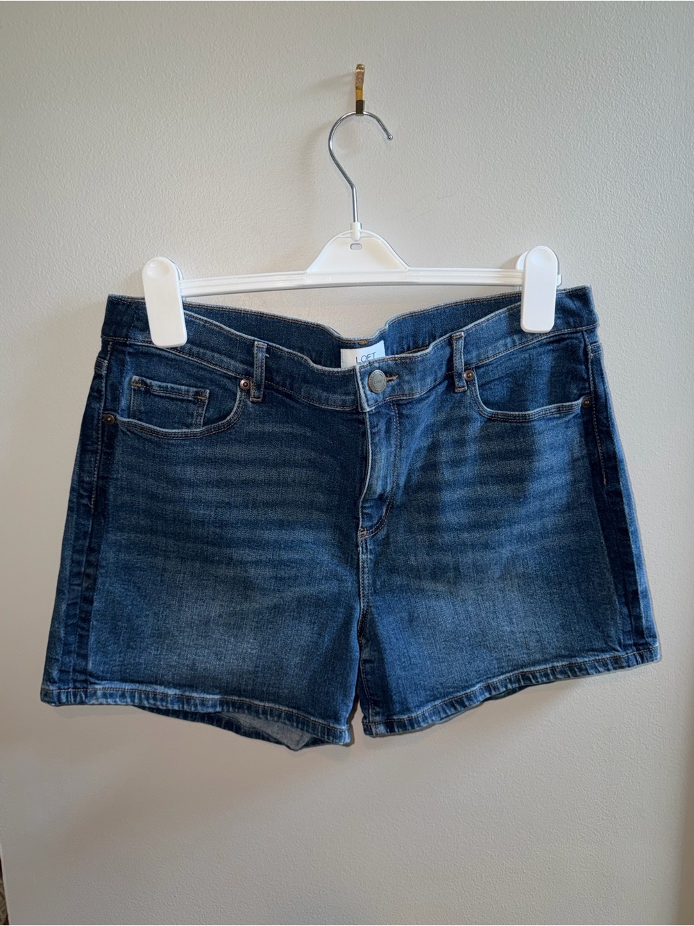 LOFT Women's Dark Indigo Denim Shorts